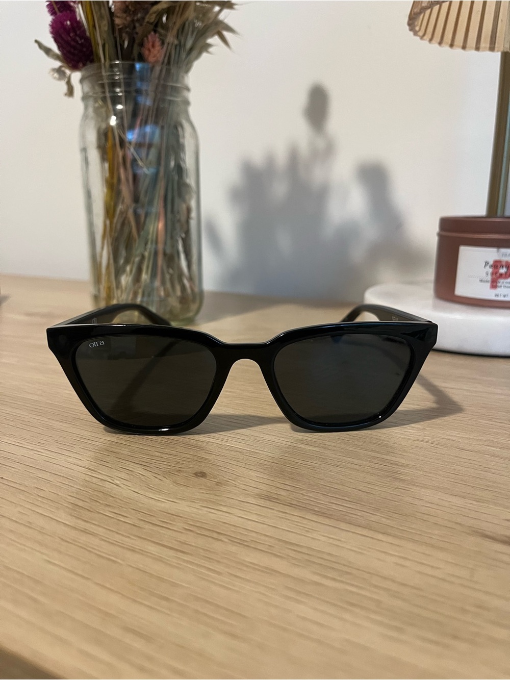 Otra Black Cat-Eye Sunglasses - Classic Black Frames In Great Condition